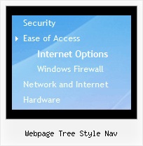 Webpage Tree Style Nav Dynamic Menu Trees