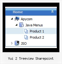 Yui 2 Treeview Sharepoint Sliding Horizontal Menus Tree