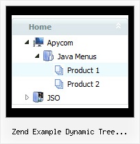 Zend Example Dynamic Tree Categories Expanding Menu Vertical Html Tree