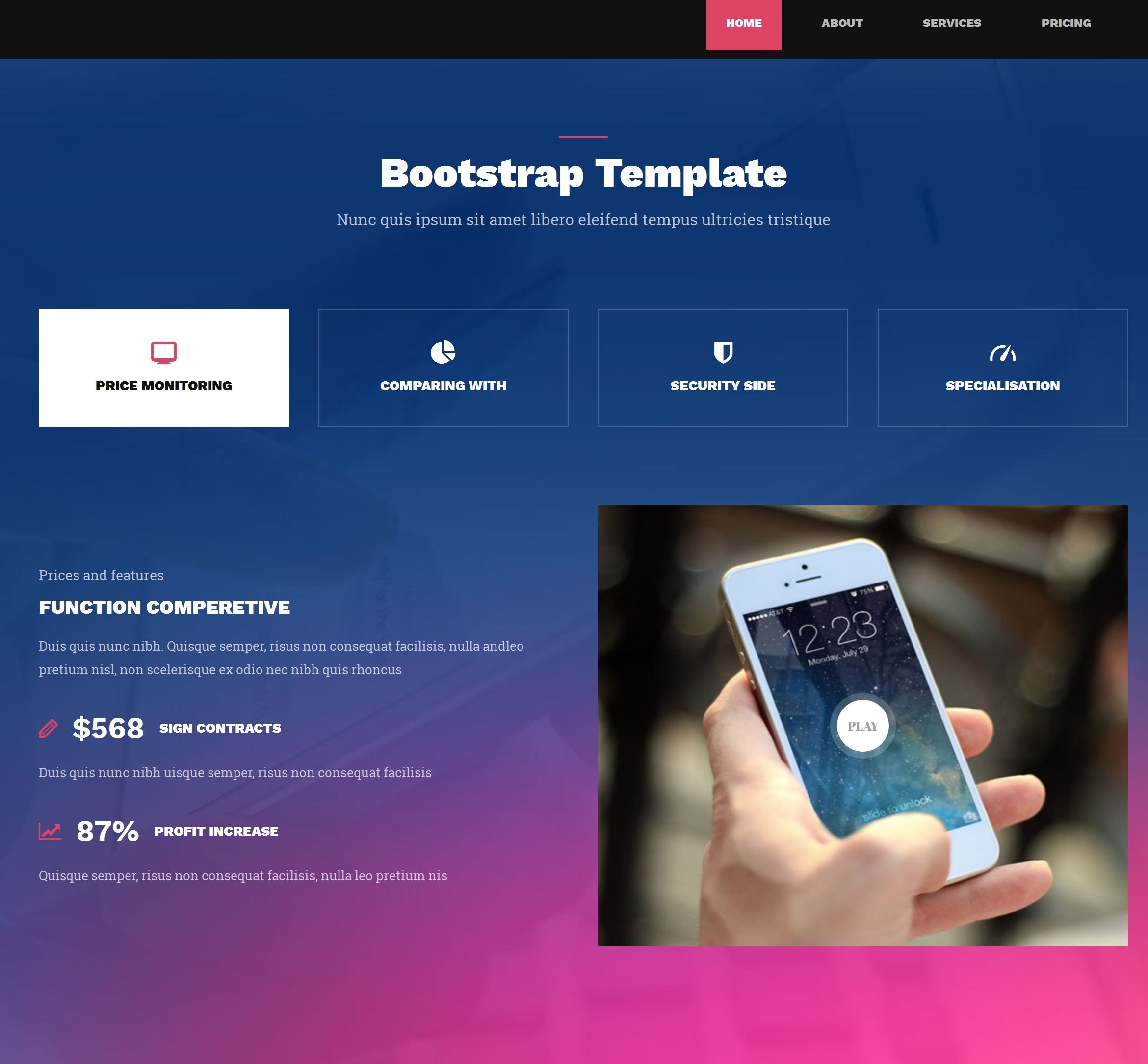 Mobile Bootstrap Magazine Theme