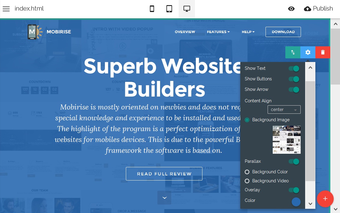 Responsive Site Editor