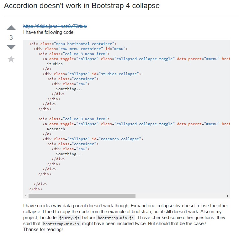 Bootstrap collapse  complication