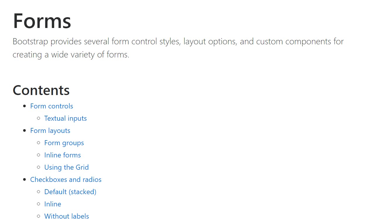  Handling of the label  inside in Bootstrap Forms:  authoritative  documents