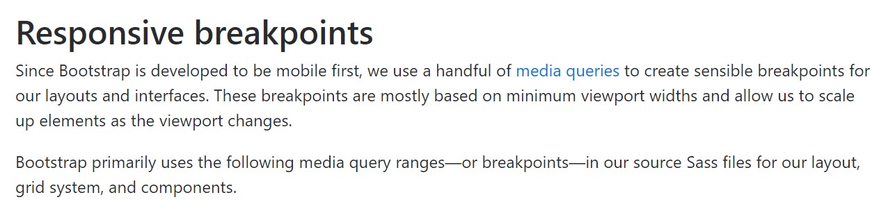Bootstrap breakpoints official  information