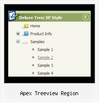 Apex Treeview Region Tree Pop Down Menus