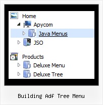 Building Adf Tree Menu Slide Menu Down Tree