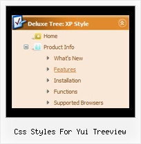 Css Styles For Yui Treeview Tree Moving Menu