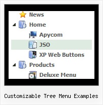 Customizable Tree Menu Examples Tree Example Scroll Down Menu