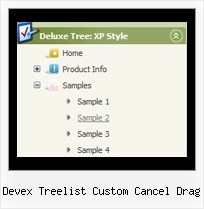 Devex Treelist Custom Cancel Drag Popup Tree Menu