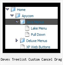 Devex Treelist Custom Cancel Drag Tree Collapsible Menu