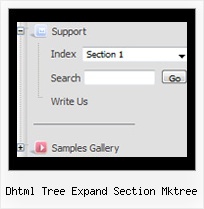 Dhtml Tree Expand Section Mktree Menu Bar Tree