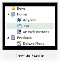 Dtree Js Example Tree Expanding Animated Menu