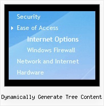 Dynamically Generate Tree Content Tree Mouseover Menus