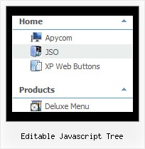 Editable Javascript Tree Menu Mouseover Tree
