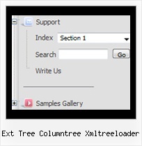 Ext Tree Columntree Xmltreeloader Menu No Tree