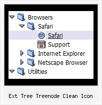 Ext Tree Treenode Clean Icon Fade Menu Tree