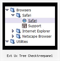 Ext Ux Tree Checktreepanel Tree Floating Menu Bar