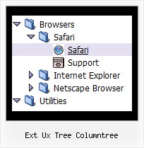 Ext Ux Tree Columntree Collapse Navigation Tree Menu Javascript