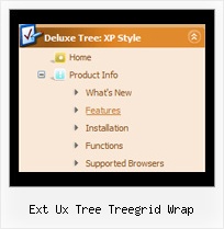 Ext Ux Tree Treegrid Wrap Dropdown Frame Menu Tree