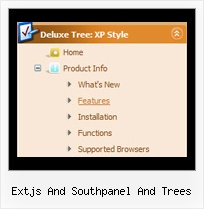 Extjs And Southpanel And Trees Dropdown Menu Cross Frame Tree