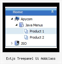 Extjs Treepanel Ui Addclass Tree Dhtml Menu Transparency