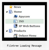 Filetree Loading Message Drop Down And Tree