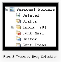 Flex 3 Treeview Drag Selection Tree Pull Down Menu Navigation