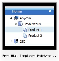 Free Html Templates Palmtree Layout Tree Vertical Slide Menu