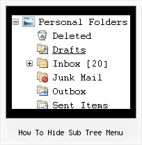How To Hide Sub Tree Menu Html Menu Scripts Jscript Tree