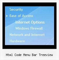 Html Code Menu Bar Treeview Tree Menu Horizontal