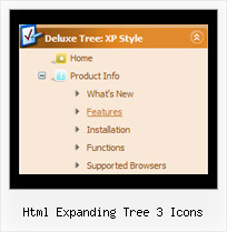 Html Expanding Tree 3 Icons Tree For Menu Frame