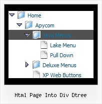 Html Page Into Div Dtree Menu Collapse Tree
