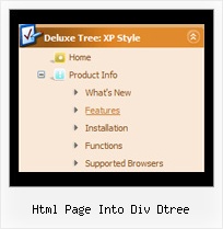 Html Page Into Div Dtree Trees Mouseover