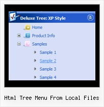 Html Tree Menu From Local Files Tree Menu Buttons