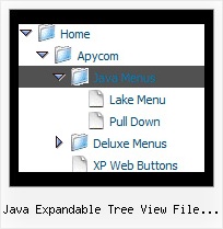 Java Expandable Tree View File Selector Tree View Hover Menu