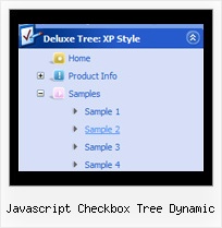 Javascript Checkbox Tree Dynamic Scroll Down Menu Tree