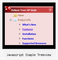 Javascript Simple Treeview Tree Slide Down Menu