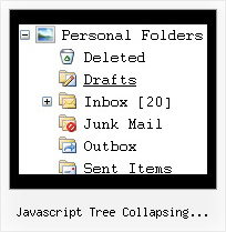 Javascript Tree Collapsing Expanding Tree Drop Menu Bar