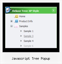 Javascript Tree Popup Tree License Drop Down Menus