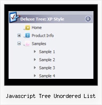 Javascript Tree Unordered List Expand Tree Menu
