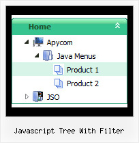 Javascript Tree With Filter Tree Onmouseover Effects
