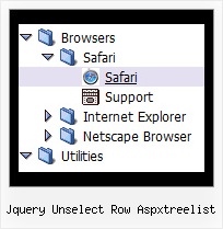 Jquery Unselect Row Aspxtreelist Tree Horizontal Menu Submenu
