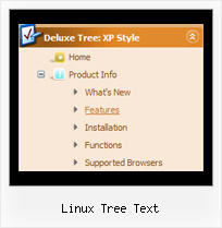 Linux Tree Text Horizontal Tree Menu