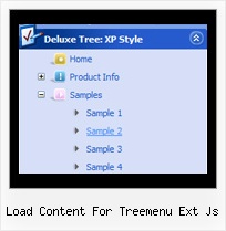 Load Content For Treemenu Ext Js Tree Position Slider Bar