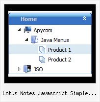 Lotus Notes Javascript Simple Treeview Tree Menu With Submenus Vertical