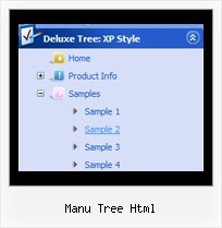 Manu Tree Html Web Scroll Menu Tree