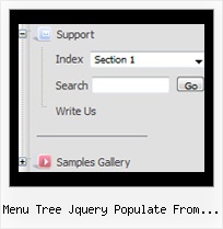 Menu Tree Jquery Populate From Database Drop Down On Tree