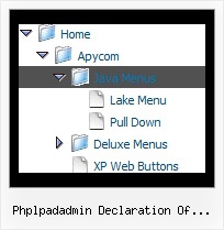 Phplpadadmin Declaration Of Ajaxtree Templates Menus En Tree