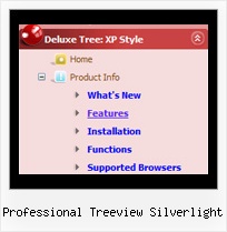 Professional Treeview Silverlight Tree Menu System
