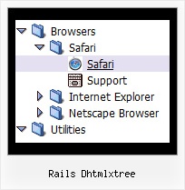 Rails Dhtmlxtree Tree Creating Dropdown Navigation Bar